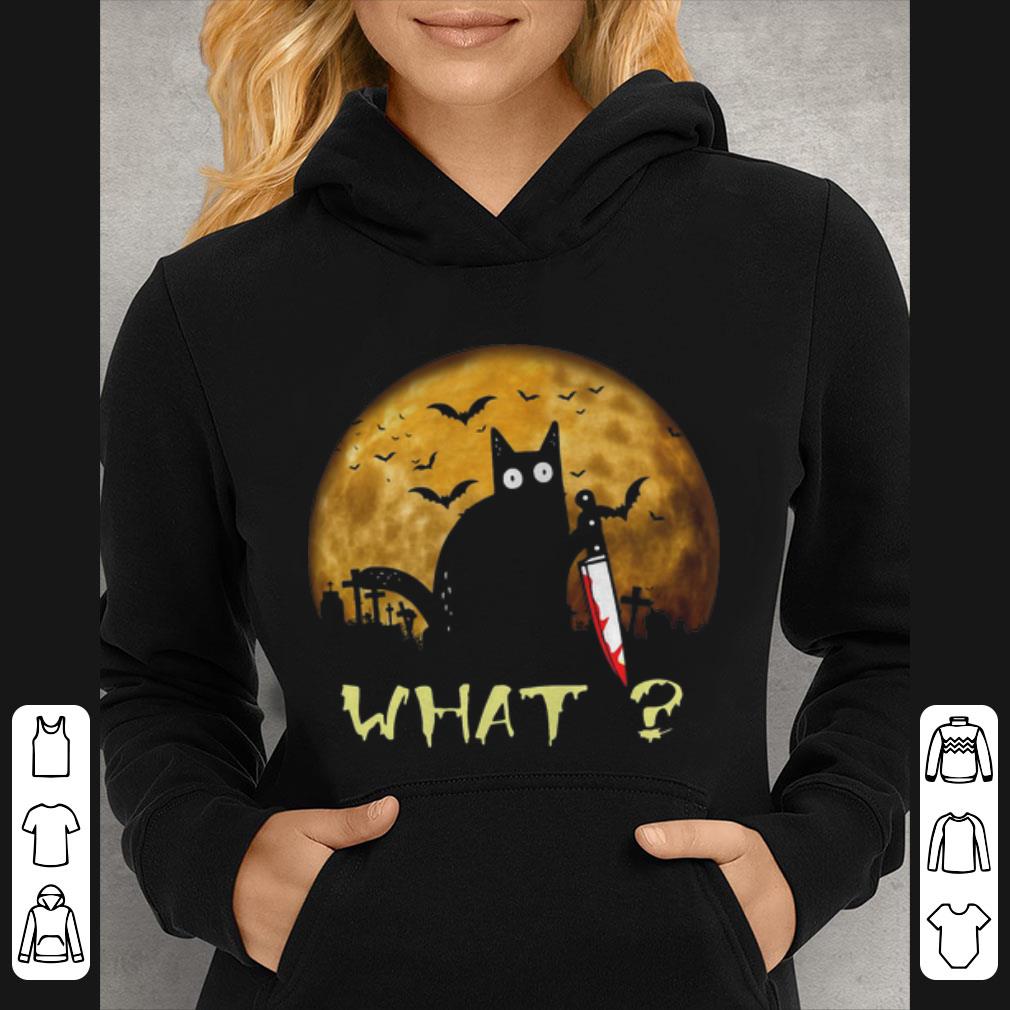 Top Halloween Black Cat Murderous With Knife shirt 4 - Top Halloween Black Cat Murderous With Knife shirt