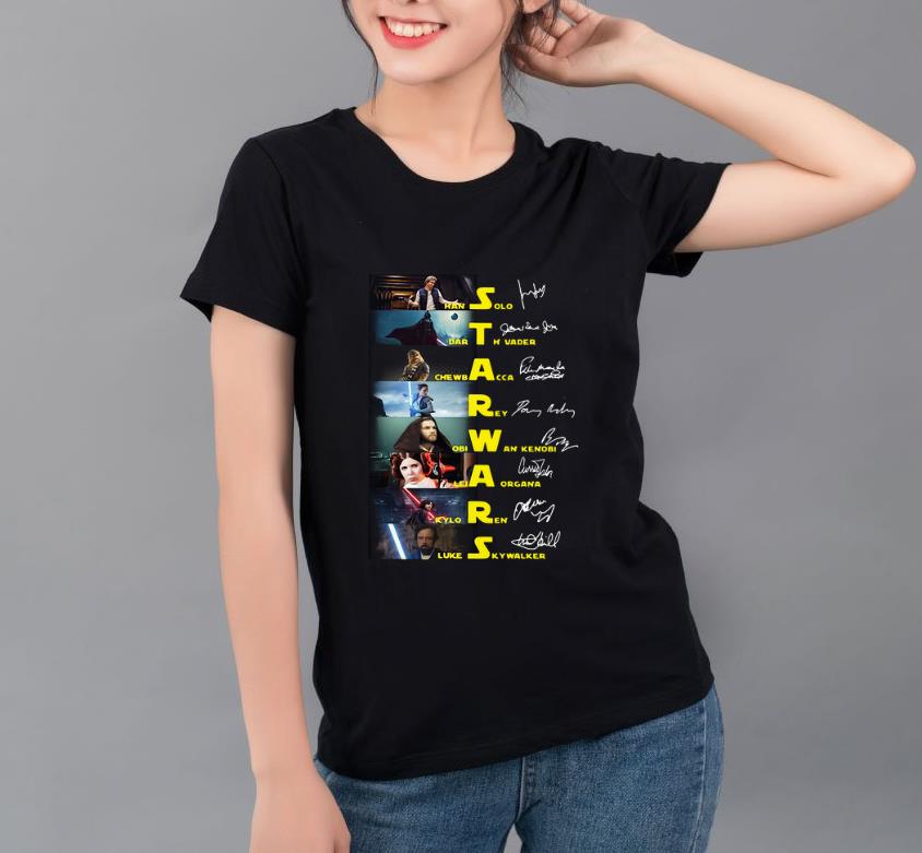 Top Han Solo Darth Vader Chewbacca Star Wars Characters Signatures shirt 4 - Top Han Solo Darth Vader Chewbacca Star Wars Characters Signatures shirt