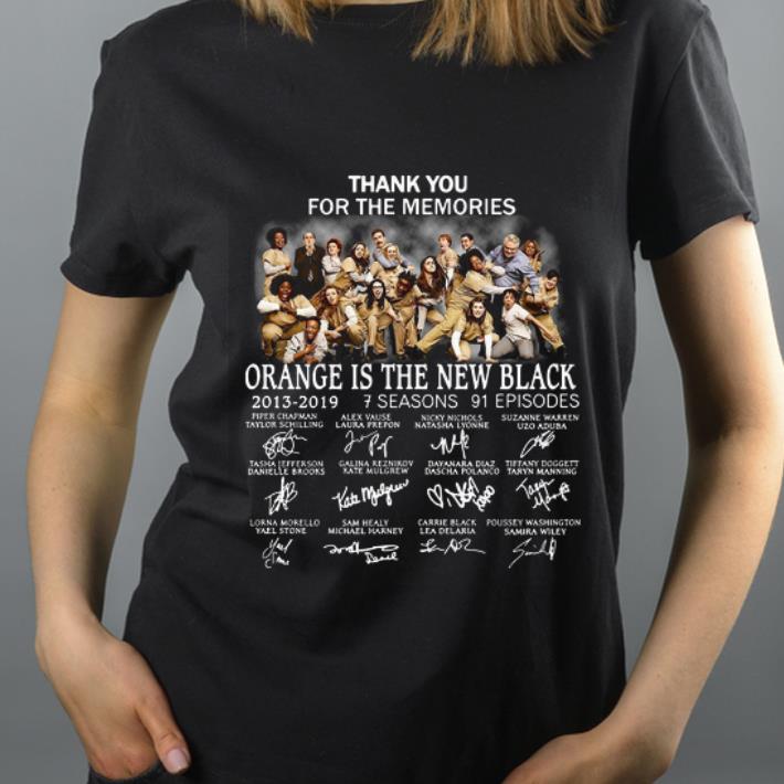 Top Thank You For The Memories Organism Is The New Black 2013 2019 7 Seasons 91 Episode Signature shirt 4 - Top Thank You For The Memories Organism Is The New Black 2013 2019 7 Seasons 91 Episode Signature shirt
