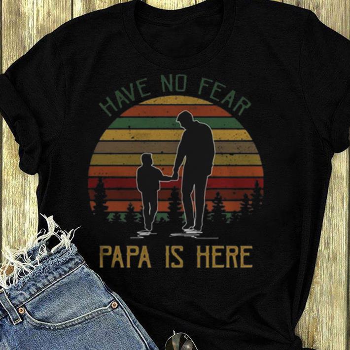 Top Vitnage Have No Fear Papa Is Here Dad And Son shirt 4 - Top Vitnage Have No Fear Papa Is Here Dad And Son shirt