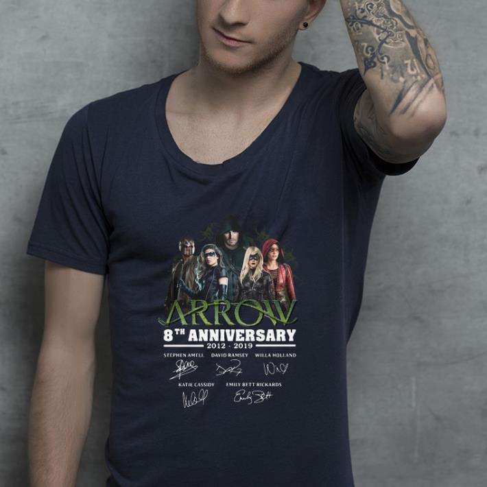 Awesome Arrow 8th Anniversary 2012 2019 Signatures shirt 4 - Awesome Arrow 8th Anniversary 2012-2019 Signatures shirt