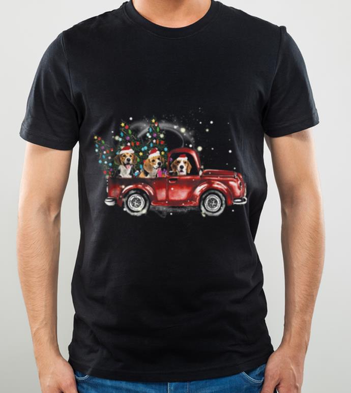 Awesome Beagle Dogs Ride Red Truck Christmas Funny Xmas Gifts shirt 4 - Awesome Beagle Dogs Ride Red Truck Christmas Funny Xmas Gifts shirt