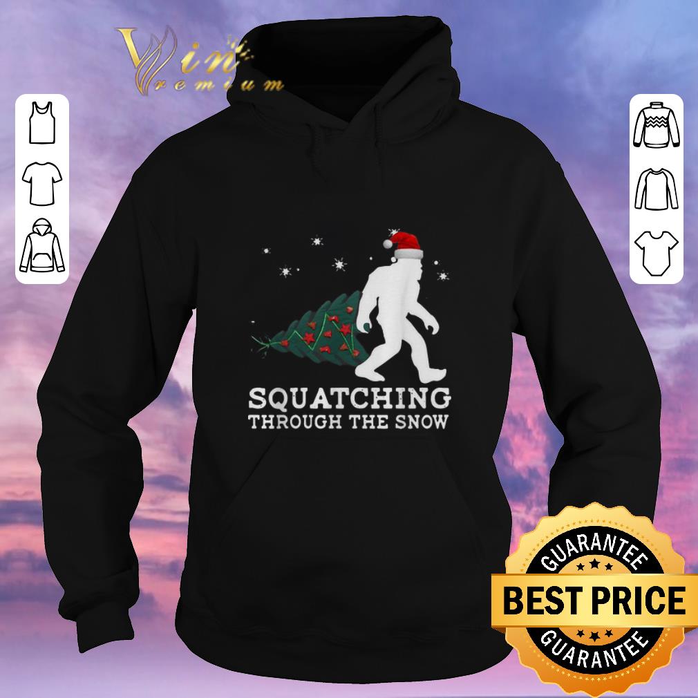 Awesome Bigfoot Santa Squatching through the snow Christmas shirt sweater 4 - Awesome Bigfoot Santa Squatching through the snow Christmas shirt sweater