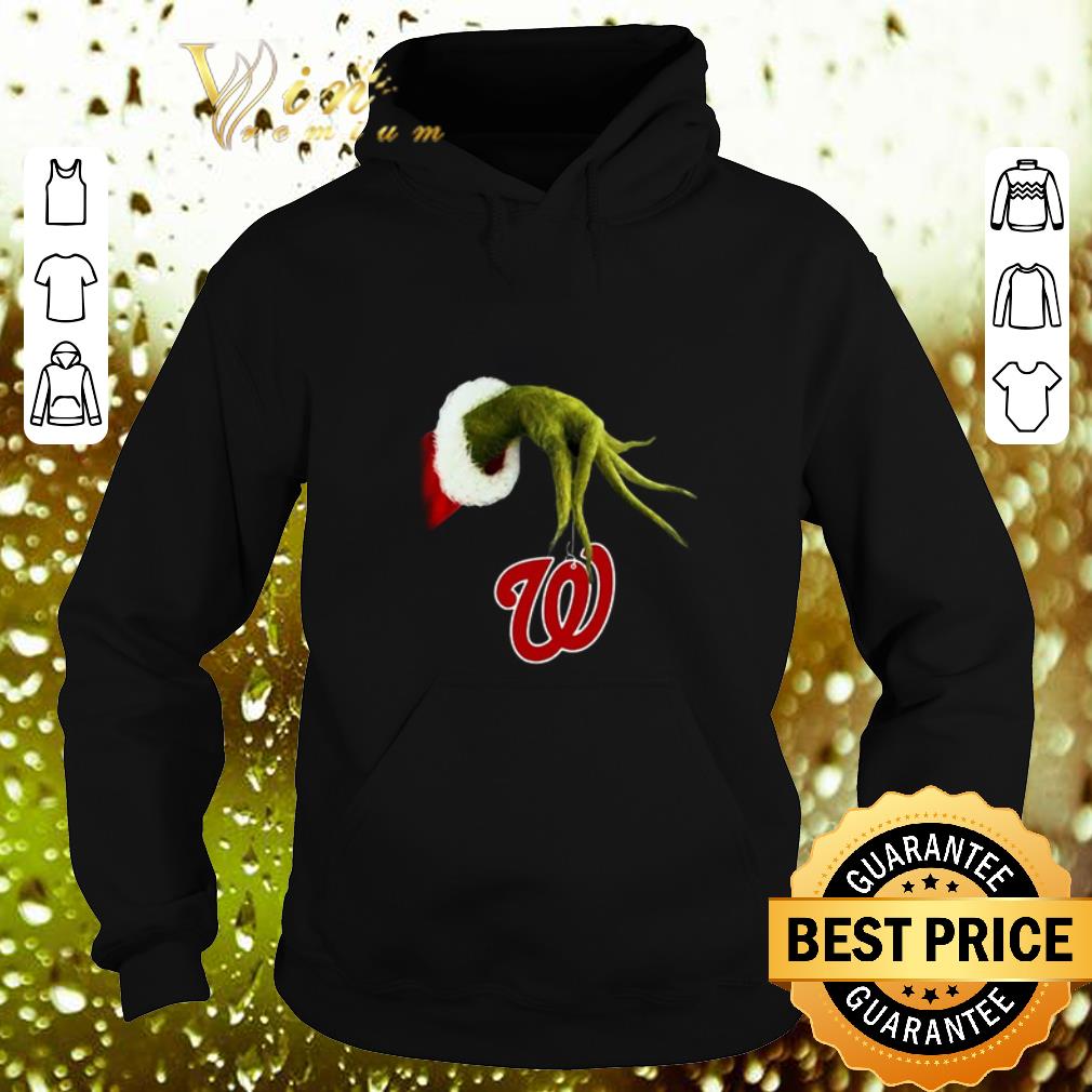 Awesome Christmas Grinch hand holding Washington Nationals shirt 4 - Awesome Christmas Grinch hand holding Washington Nationals shirt