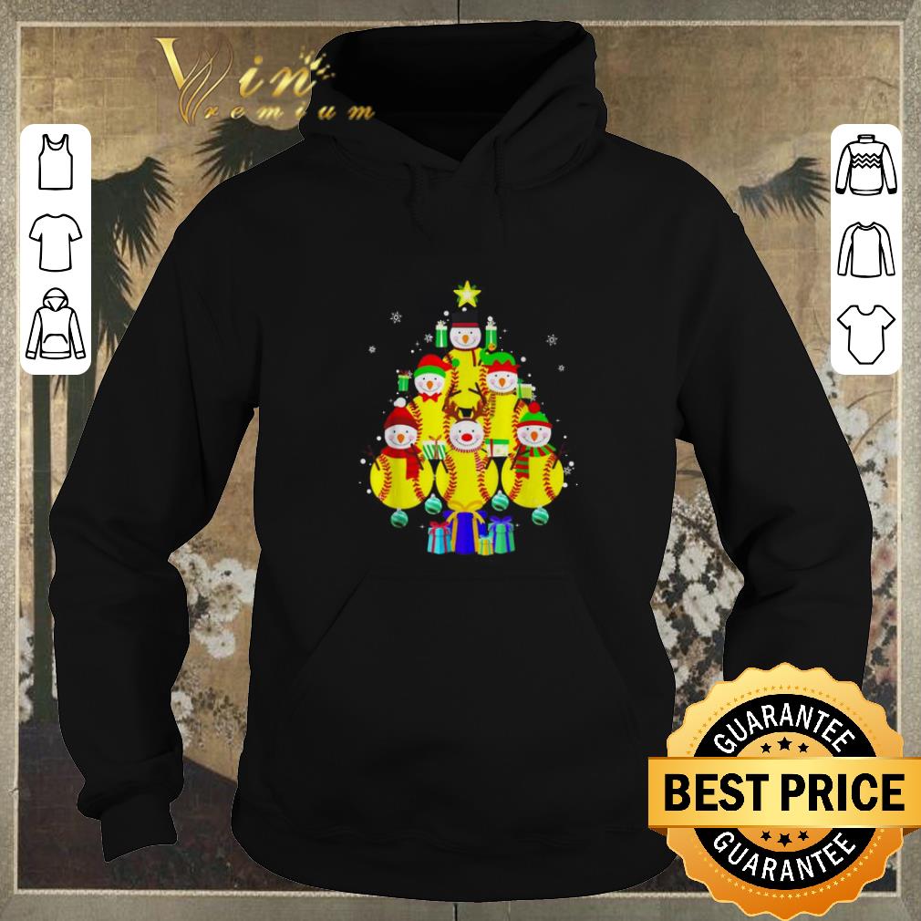 Awesome Christmas tree Softball snowman shirt 4 - Awesome Christmas tree Softball snowman shirt
