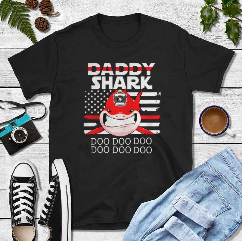 Awesome Daddy Shark Doo Doo Firefighter shirt 4 - Awesome Daddy Shark Doo Doo Firefighter shirt