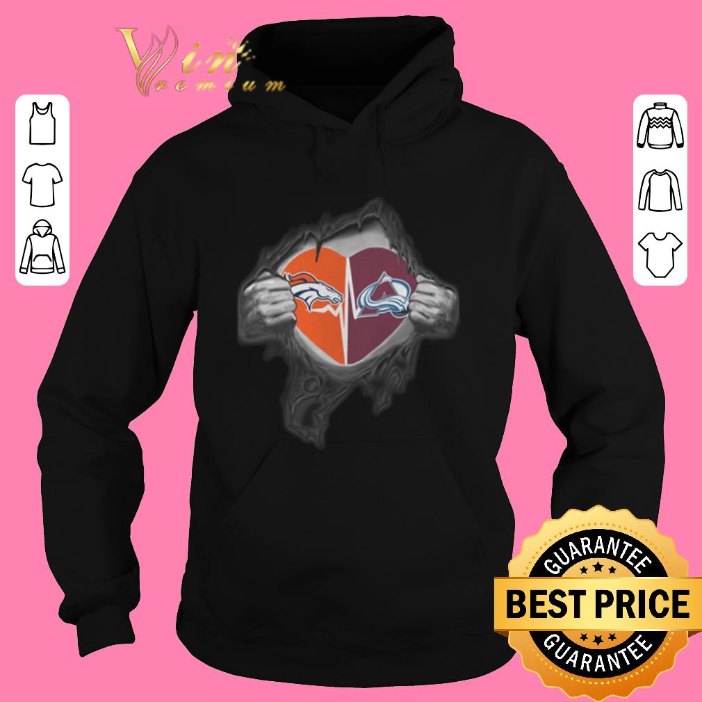 Awesome Denver Broncos Colorado Avalanche inside my heart shirt sweater 2019 4 - Awesome Denver Broncos Colorado Avalanche inside my heart shirt sweater 2019