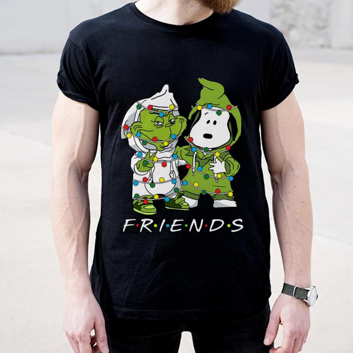 Awesome Friends Grinch and Snoopy light christmas shirt 4 - Awesome Friends Grinch and Snoopy light christmas shirt