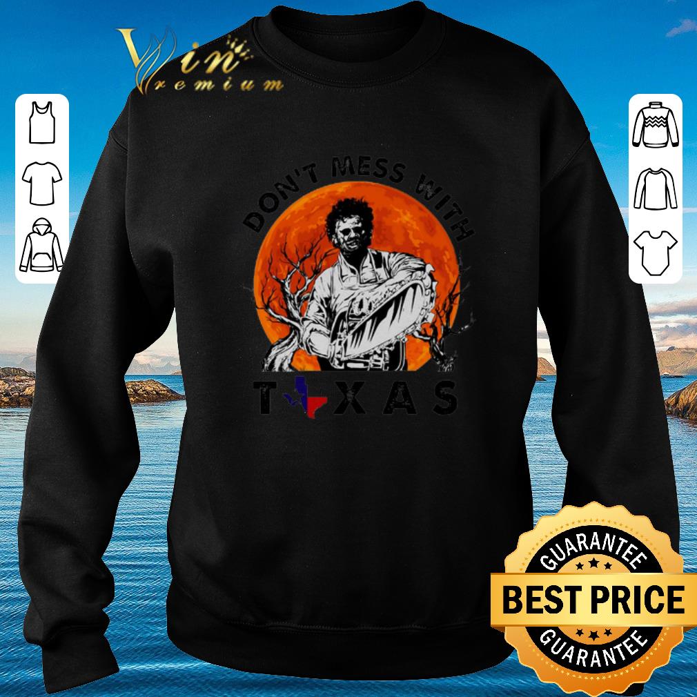 Awesome Leatherface Don t mess with Texas sunset shirt 2020 4 - Awesome Leatherface Don't mess with Texas sunset shirt 2020