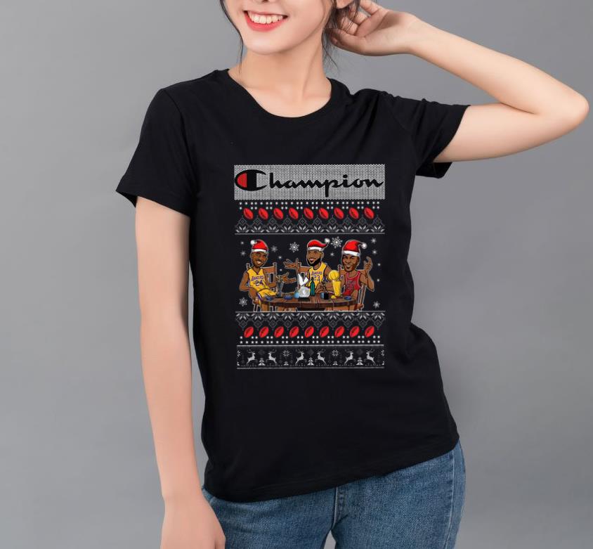 Awesome Lebron James Kobe Bryant Michael Jordan Champion Ugly Christmas shirt 4 - Awesome Lebron James Kobe Bryant Michael Jordan Champion Ugly Christmas shirt