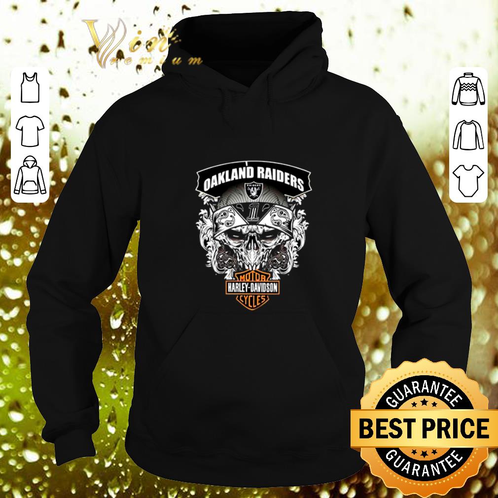Awesome Skull Oakland Raiders Harley Davidson shirt 4 - Awesome Skull Oakland Raiders Harley-Davidson shirt