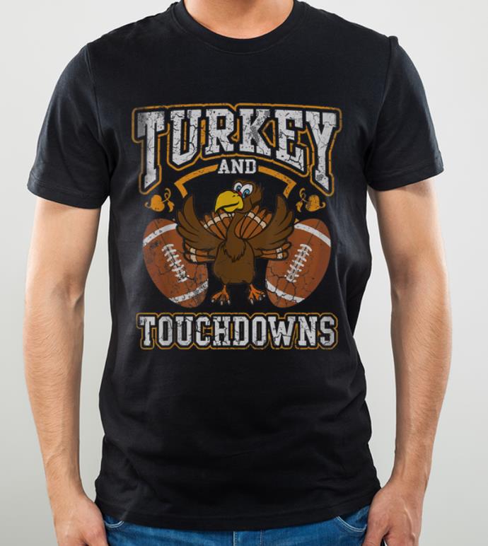 Awesome Thanksgiving Turkey And Touchdowns Men Kids Women shirt 4 - Awesome Thanksgiving Turkey And Touchdowns Men Kids Women shirt