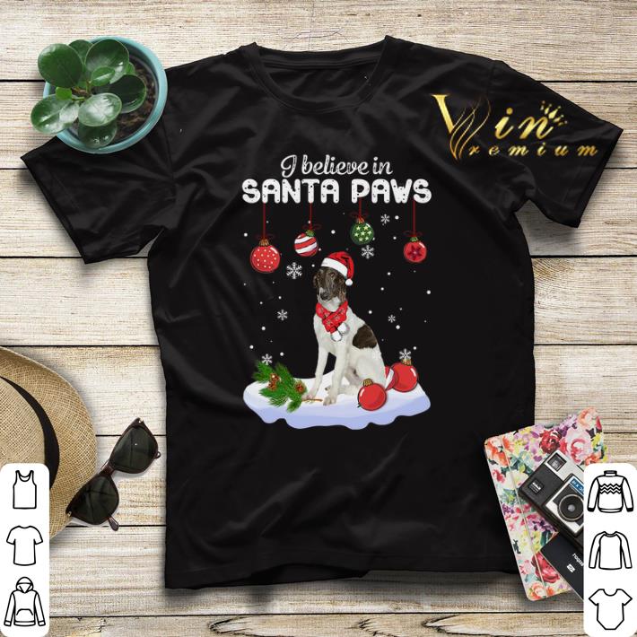 Borzoi i believe in Santa paws Christmas shirt sweater 4 - Borzoi i believe in Santa paws Christmas shirt sweater