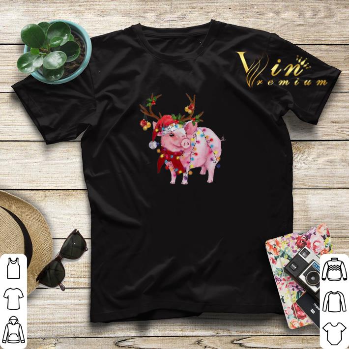Christmas Lights Pig Santa reindeer shirt Christmas Lights Pig Santa reindeer shirt 4 - Christmas Lights Pig Santa reindeer shirt