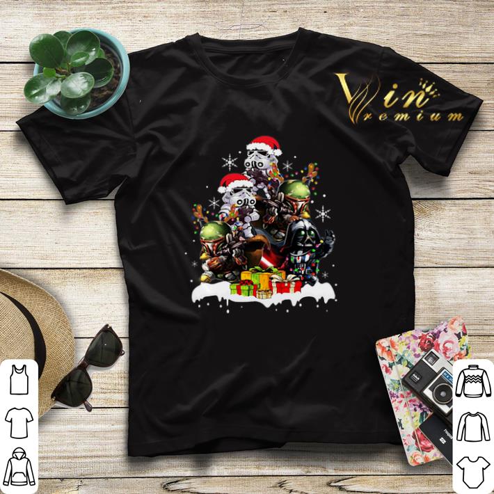 Christmas tree Chibi Boba Fett Darth Vader Stormtrooper shirt 4 - Christmas tree Chibi Boba Fett Darth Vader Stormtrooper shirt