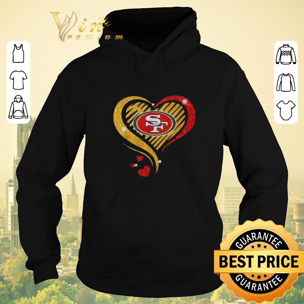 Funny Glitter love San Francisco 49er heart shirt sweater 4 - Funny Glitter love San Francisco 49er heart shirt sweater