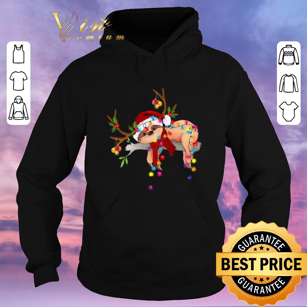 Funny Sloth reindeer Christmas light shirt sweater Funny Sloth reindeer Christmas light shirt sweater 4 - Funny Sloth reindeer Christmas light shirt sweater