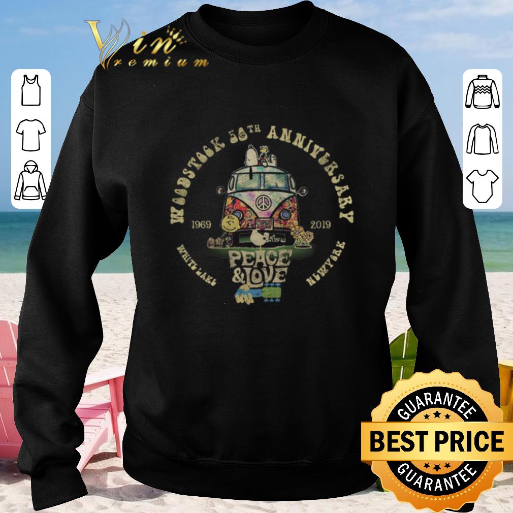 Funny Snoopy Woodstock 50th anniversary 1969 2019 peace love Hippie shirt 2020 4 - Funny Snoopy Woodstock 50th anniversary 1969-2019 peace & love Hippie shirt 2020