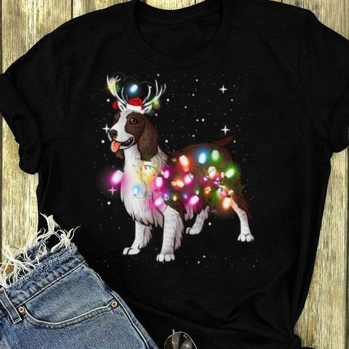 Hot Christmas Lights English Springer Spaniel Dog shirt 4 - Hot Christmas Lights English Springer Spaniel Dog shirt