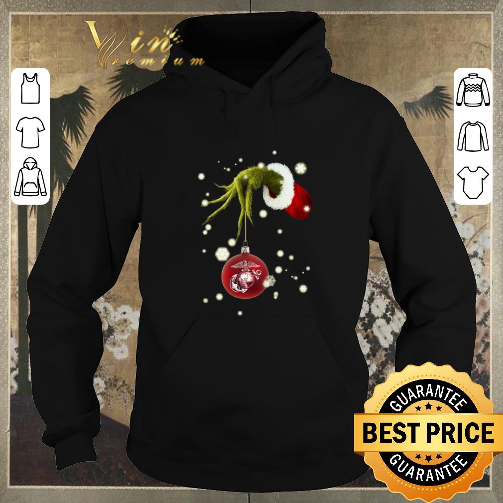 Hot Grinch holding United States Marine Corps shirt sweater 4 - Hot Grinch holding United States Marine Corps shirt sweater