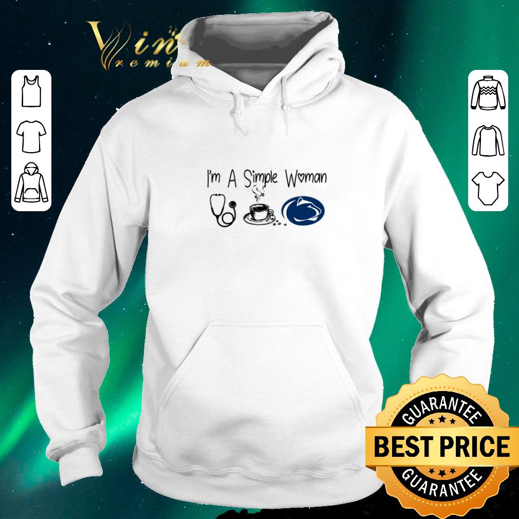 Hot I m a simple woman I like Nurse Coffee and Penn State shirt sweater 4 - Hot I'm a simple woman I like Nurse Coffee and Penn State shirt sweater