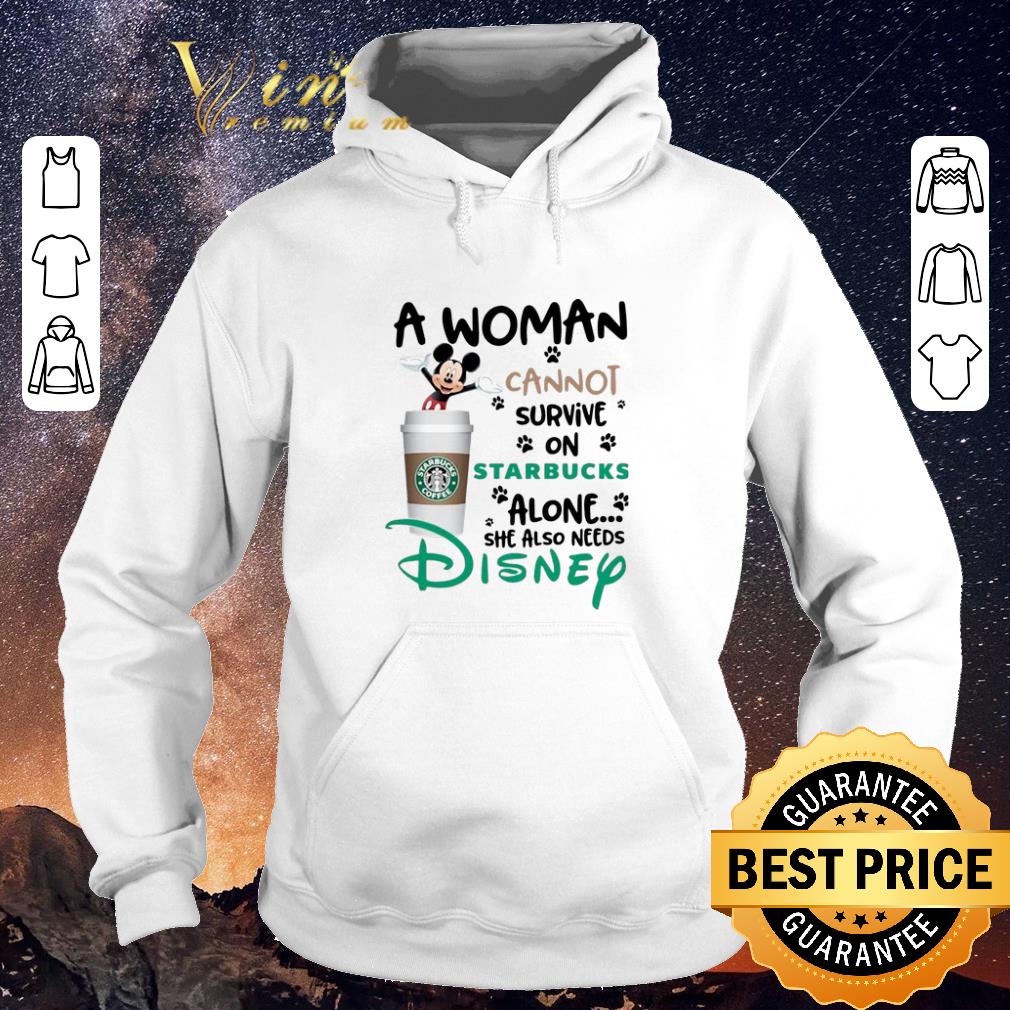 Hot Mickey a woman cannot survive on starbucks alone Disney shirt sweater 4 - Hot Mickey a woman cannot survive on starbucks alone Disney shirt sweater
