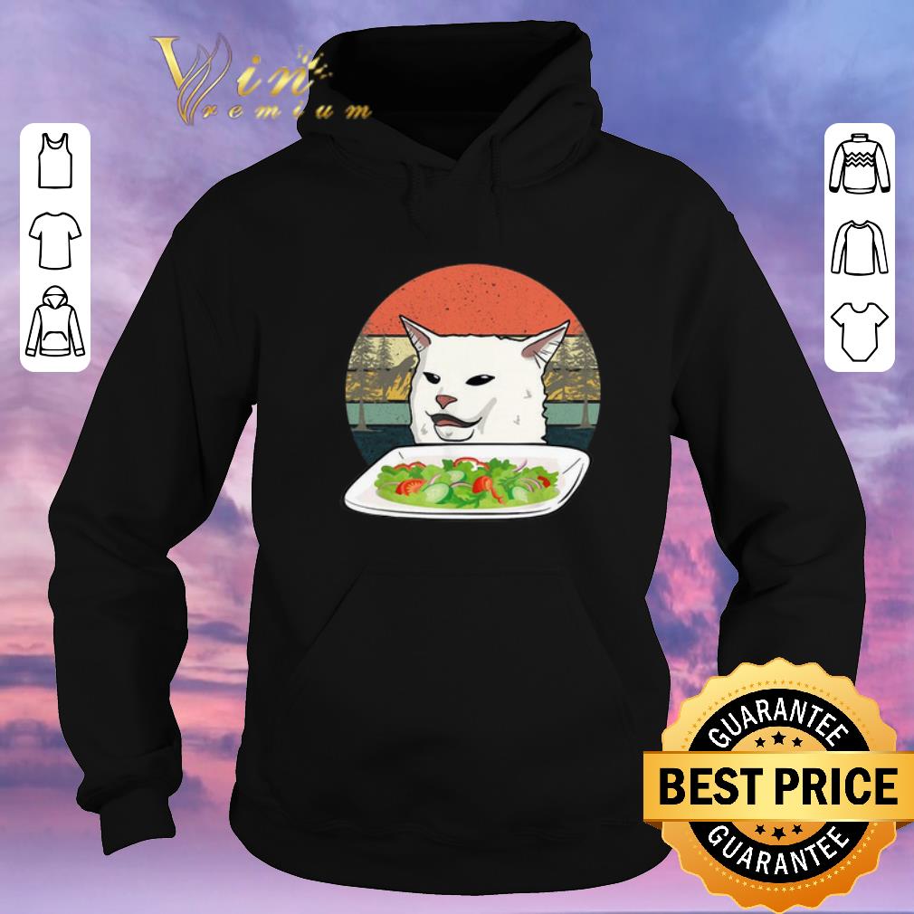 Hot White Cat at dinner vintage shirt sweater 4 - Hot White Cat at dinner vintage shirt sweater