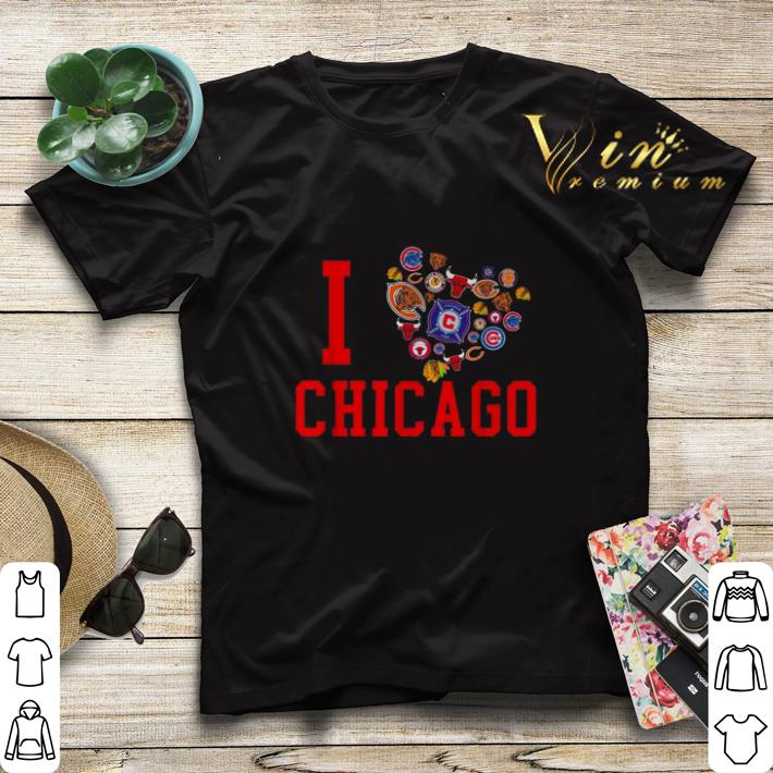 I love Chicago Sports Teams logo shirt sweater I love Chicago Sports Teams logo shirt sweater 4 - I love Chicago Sports Teams logo shirt sweater