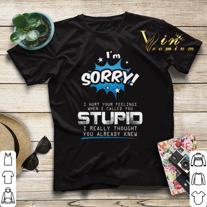 I'm sorry i hurt your feelings when i called you stupid i really shirt sweater I m sorry i hurt your feelings when i called you stupid i really shirt sweater 4 - I'm sorry i hurt your feelings when i called you stupid i really shirt sweater
