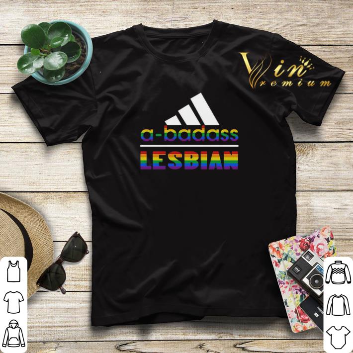 LGBT A badass Lesbian Pride adidas shirt sweater 4 - LGBT A-badass Lesbian Pride adidas shirt sweater