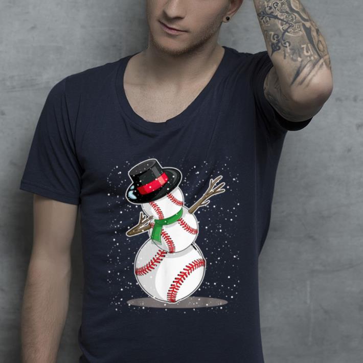 Nice Christmas Baseball Baseball Snowman Dab Party Gift shirt 4 - Nice Christmas Baseball Baseball Snowman Dab Party Gift shirt