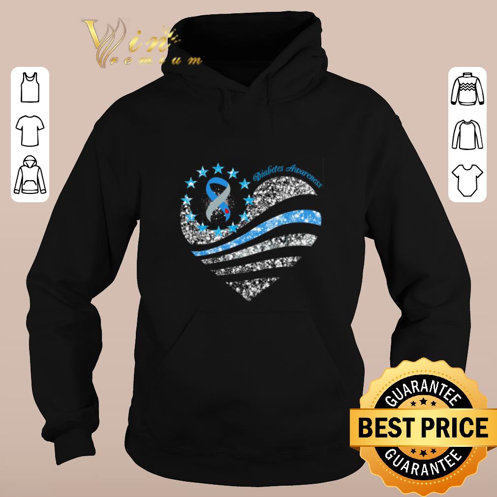 Nice Glitter Diabetes Awareness Betsy Ross heart shirt sweater 2019 4 - Nice Glitter Diabetes Awareness Betsy Ross heart shirt sweater 2019