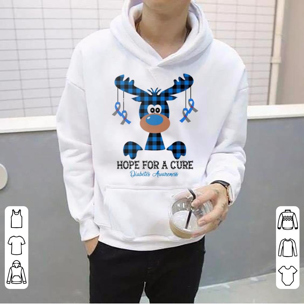 Nice Hope For A Cure Diabetes Awareness Reindeer shirt 4 - Nice Hope For A Cure Diabetes Awareness Reindeer shirt