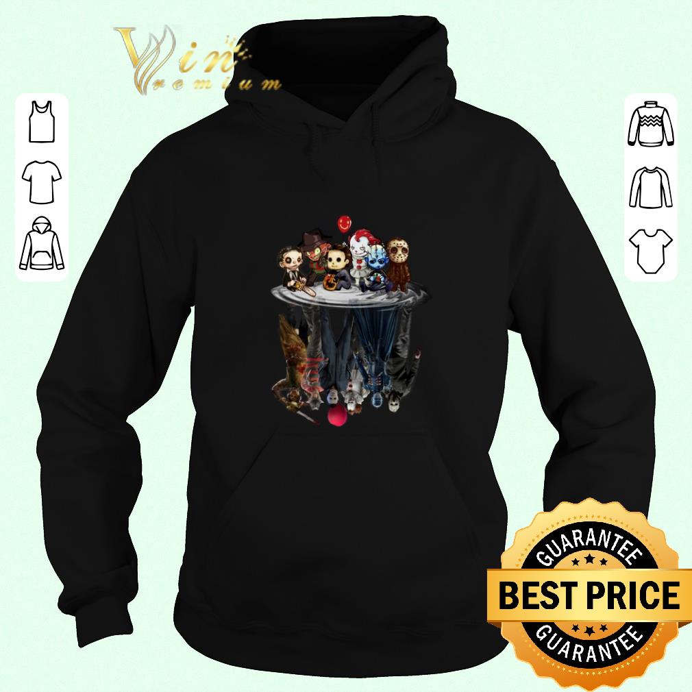 Nice Horror movie characters water mirror reflection Halloween shirt 4 - Nice Horror movie characters water mirror reflection Halloween shirt