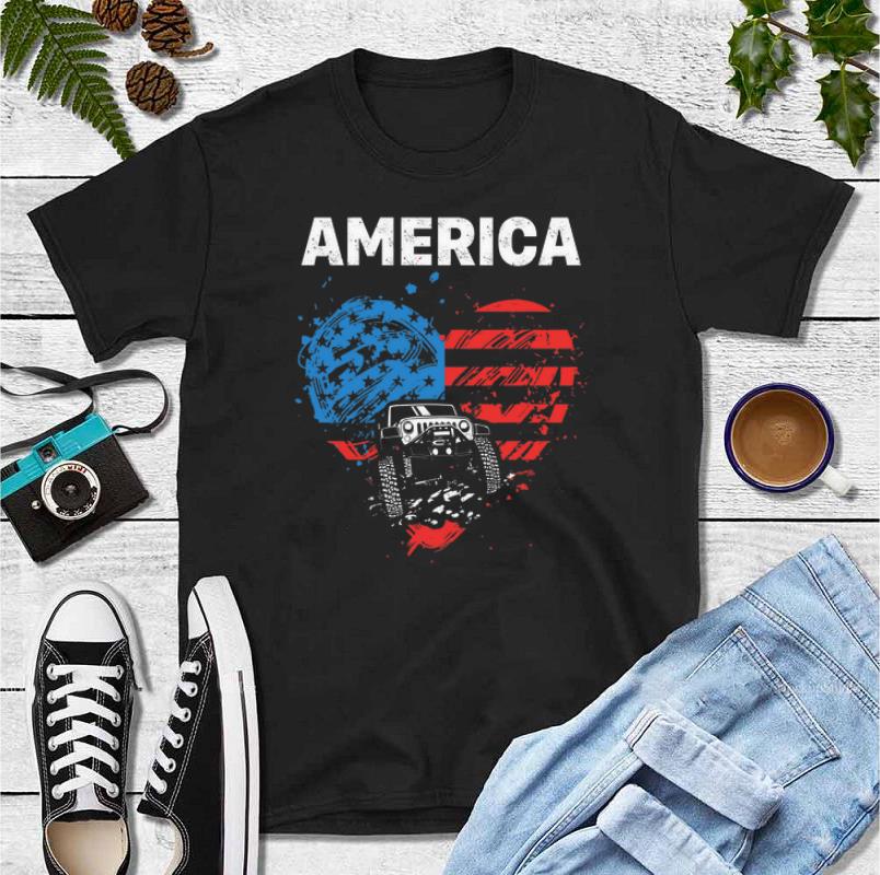 Nice Jeep Car America Flag Heart shirt 4 - Nice Jeep Car America Flag Heart shirt