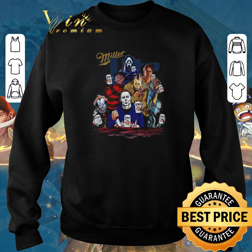 Nice Miller Lite Horror film characters shirt sweater 4 - Nice Miller Lite Horror film characters shirt sweater