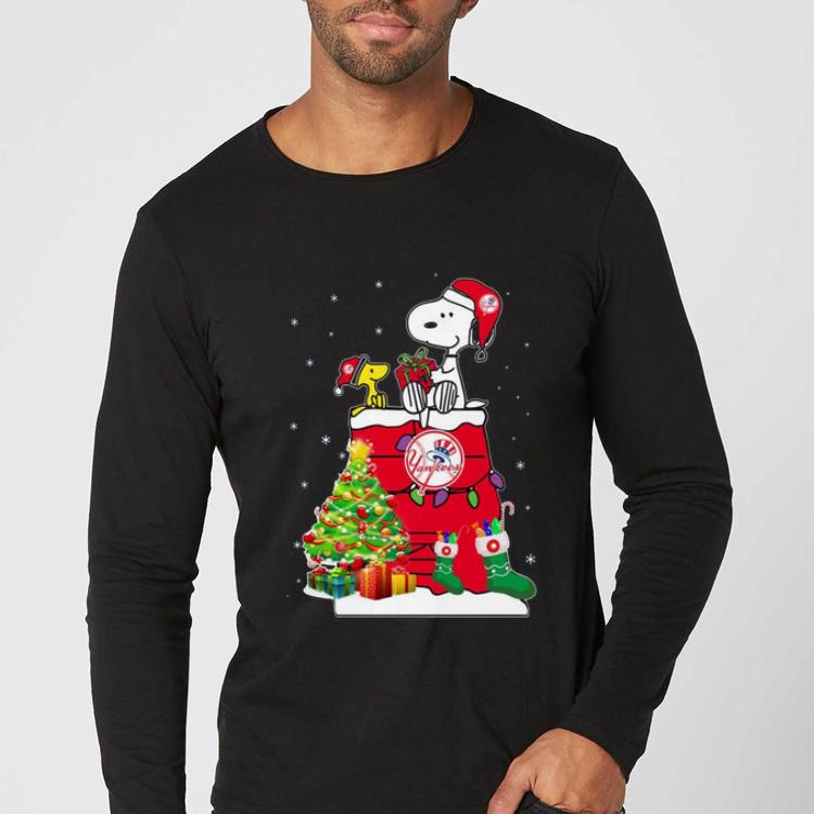 Nice New York Yankees Snoopy And Woodstock Christmas shirt 4 - Nice New York Yankees Snoopy And Woodstock Christmas shirt