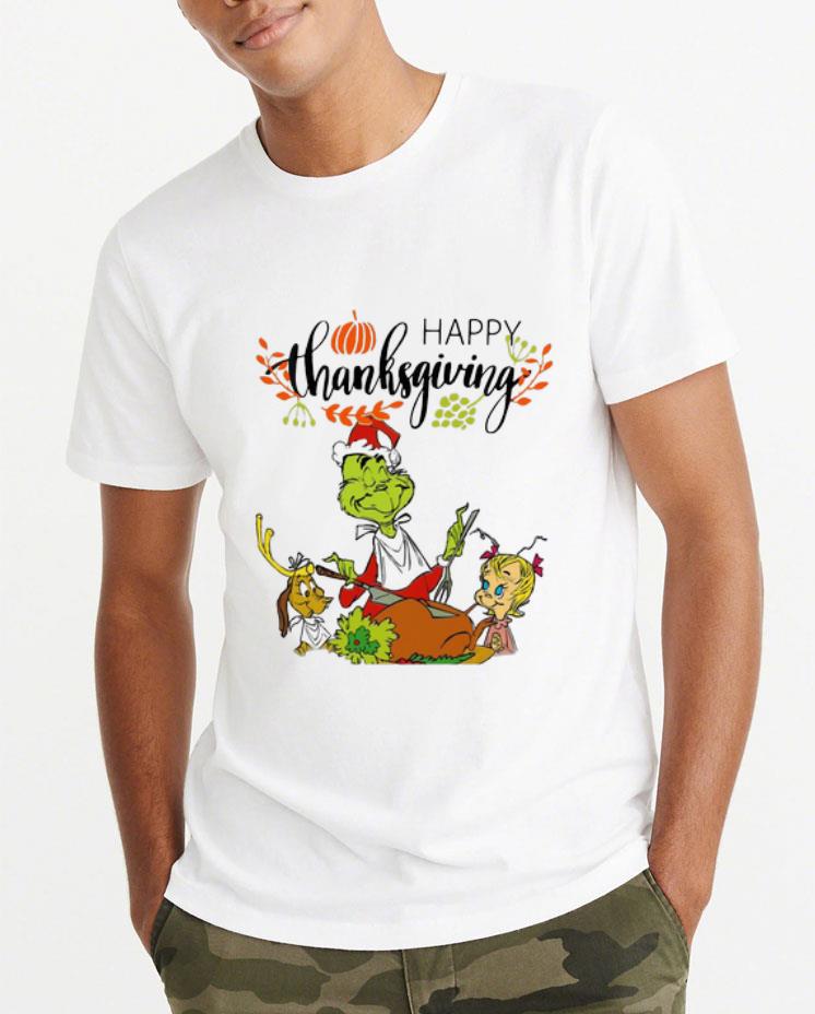 Nice The Grinch Eating Turkey Happy Thanksgiving shirt 4 - Nice The Grinch Eating Turkey Happy Thanksgiving shirt