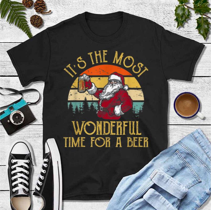 Nice Vintage Santa Claus It s The Most Wonderful Time For A Beer shirt 4 - Nice Vintage Santa Claus It's The Most Wonderful Time For A Beer shirt
