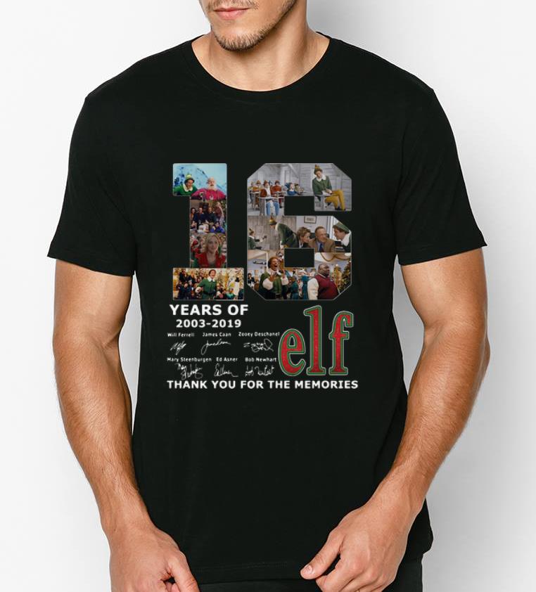 Official 16 Years Of Elf Signatures Thank You For The Memories shirt 4 - Official 16 Years Of Elf Signatures Thank You For The Memories shirt