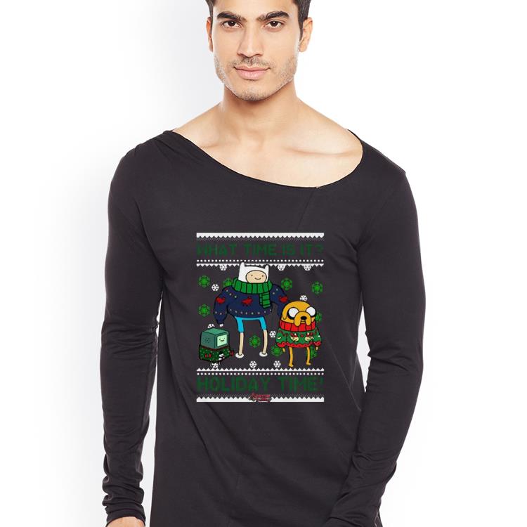 Official Adventure Time Finn And Jake Holiday Time Ugly Christmas shirt 4 1 - Official Adventure Time Finn And Jake Holiday Time Ugly Christmas shirt
