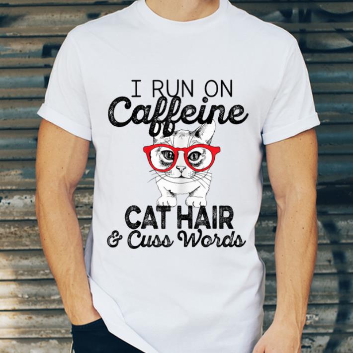 Official Cat caffein cat hair cuss words shirt 4 - Official Cat caffein cat hair & cuss words shirt