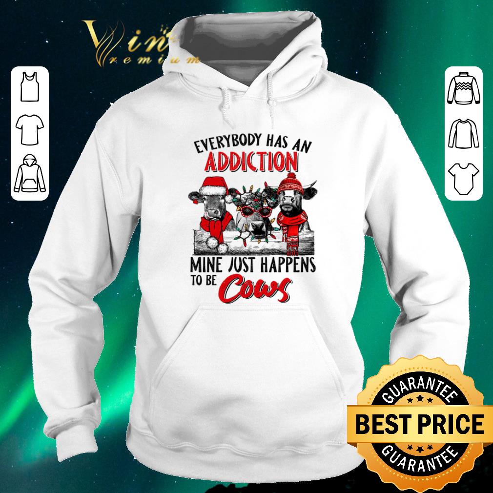 Official Everybody has an addiction mine just happens to be cows Christmas shirt sweater 4 - Official Everybody has an addiction mine just happens to be cows Christmas shirt sweater