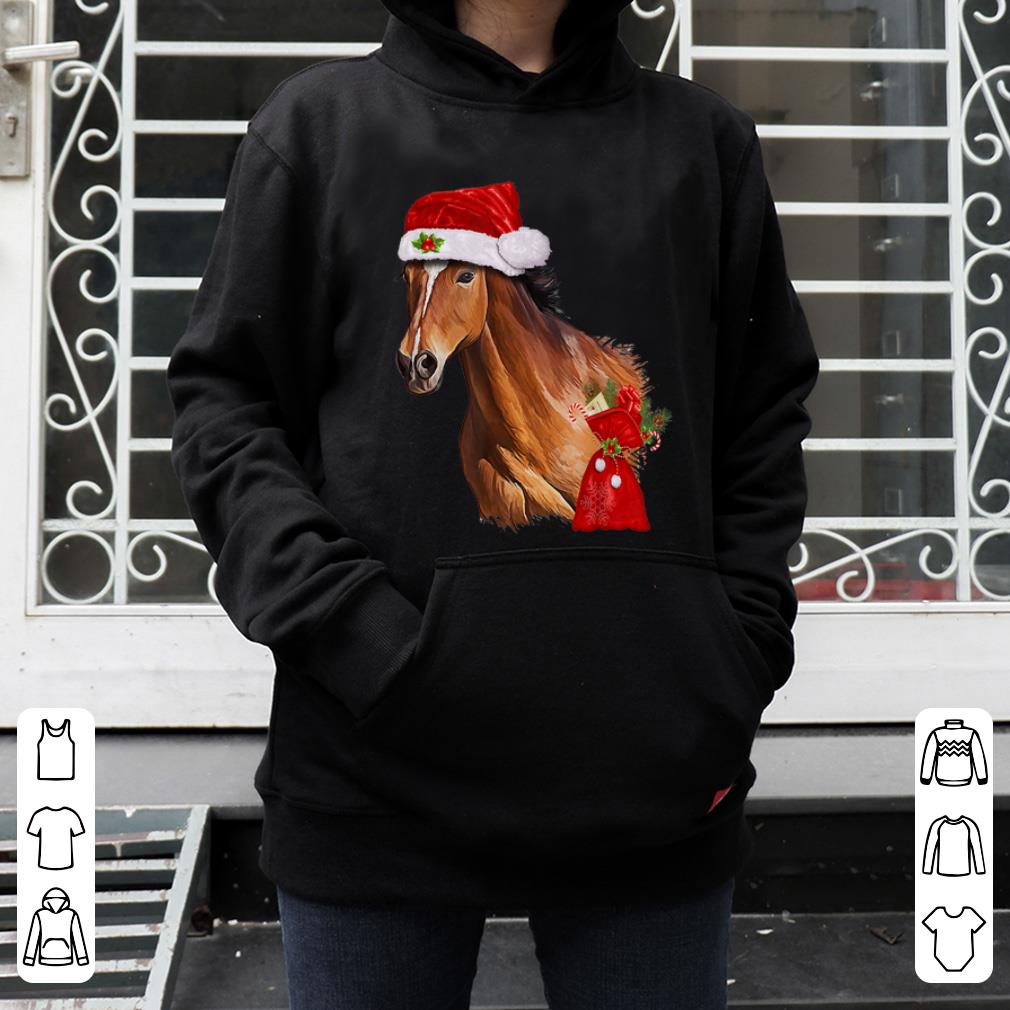 Official Horse Christmas Santa Hat Christmas Gift shirt 4 - Official Horse Christmas Santa Hat Christmas Gift shirt