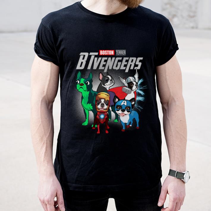 Official Marvel Avengers Endgame Boston Terrier BTvengers shirt 4 - Official Marvel Avengers Endgame Boston Terrier BTvengers shirt