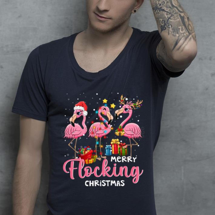Official Merry Flocking Christmas Flamingo Xmas shirt 4 - Official Merry Flocking Christmas Flamingo Xmas shirt