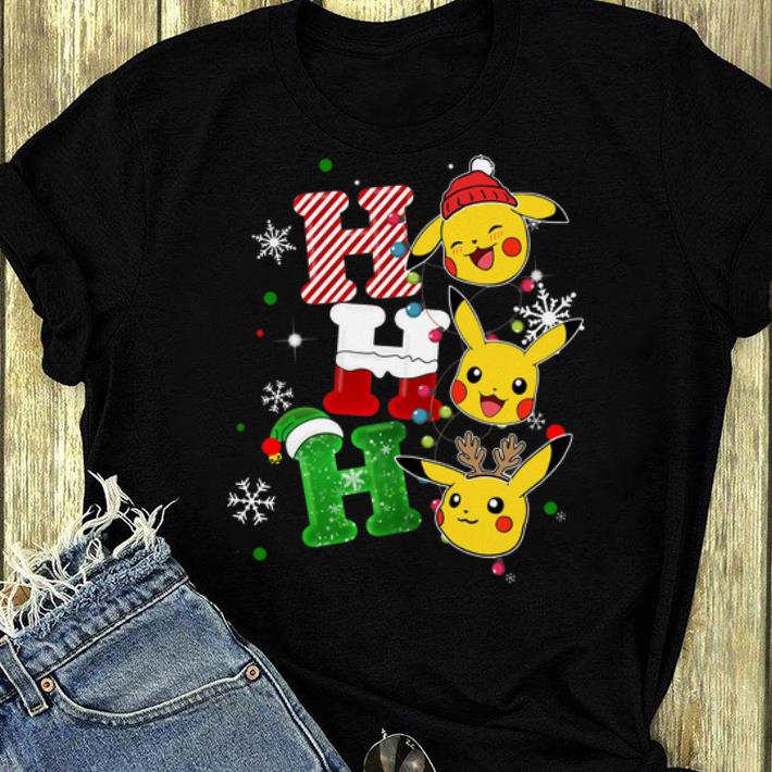 Official Pikachu Santa Ho Ho Ho Christmas shirt 4 - Official Pikachu Santa Ho Ho Ho Christmas shirt