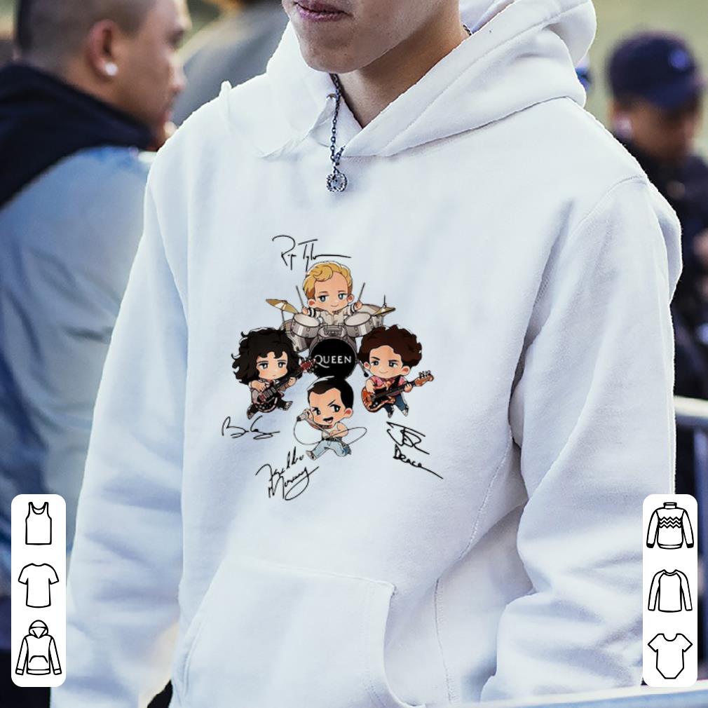 Official Queen Band Chibi Signatures shirt 4 - Official Queen Band Chibi Signatures shirt