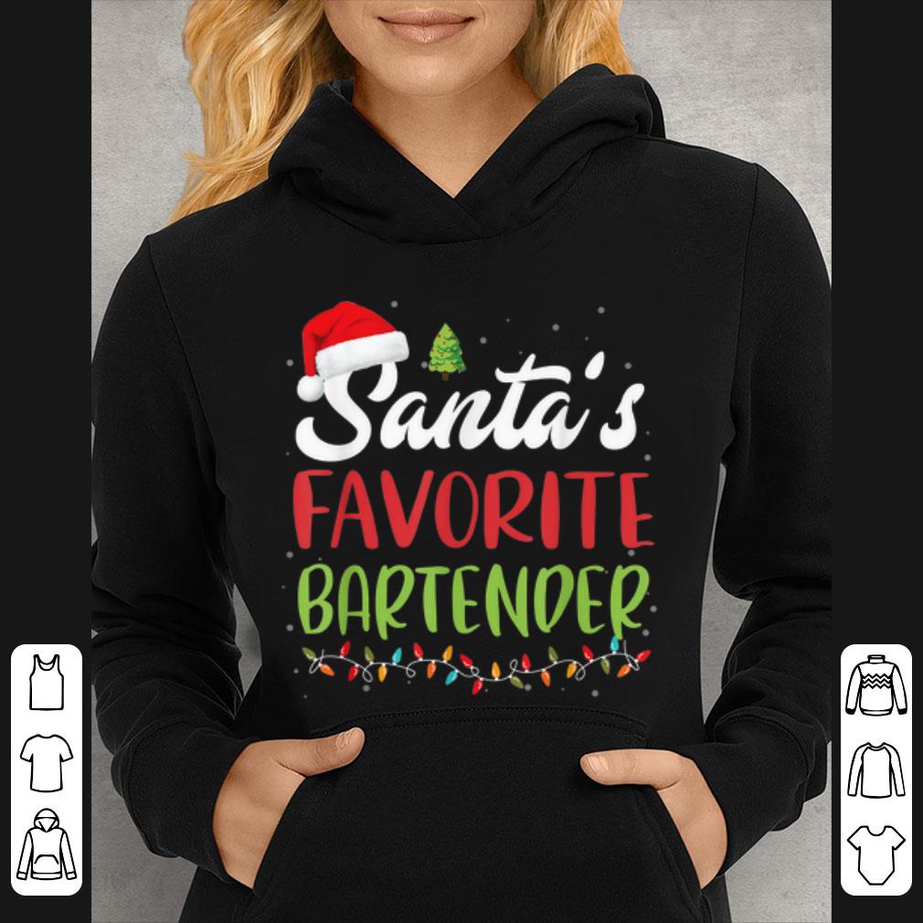Official Santa s Favorite Bartender Christmas Santa Hat Lights shirt 4 - Official Santa's Favorite Bartender Christmas Santa Hat Lights shirt