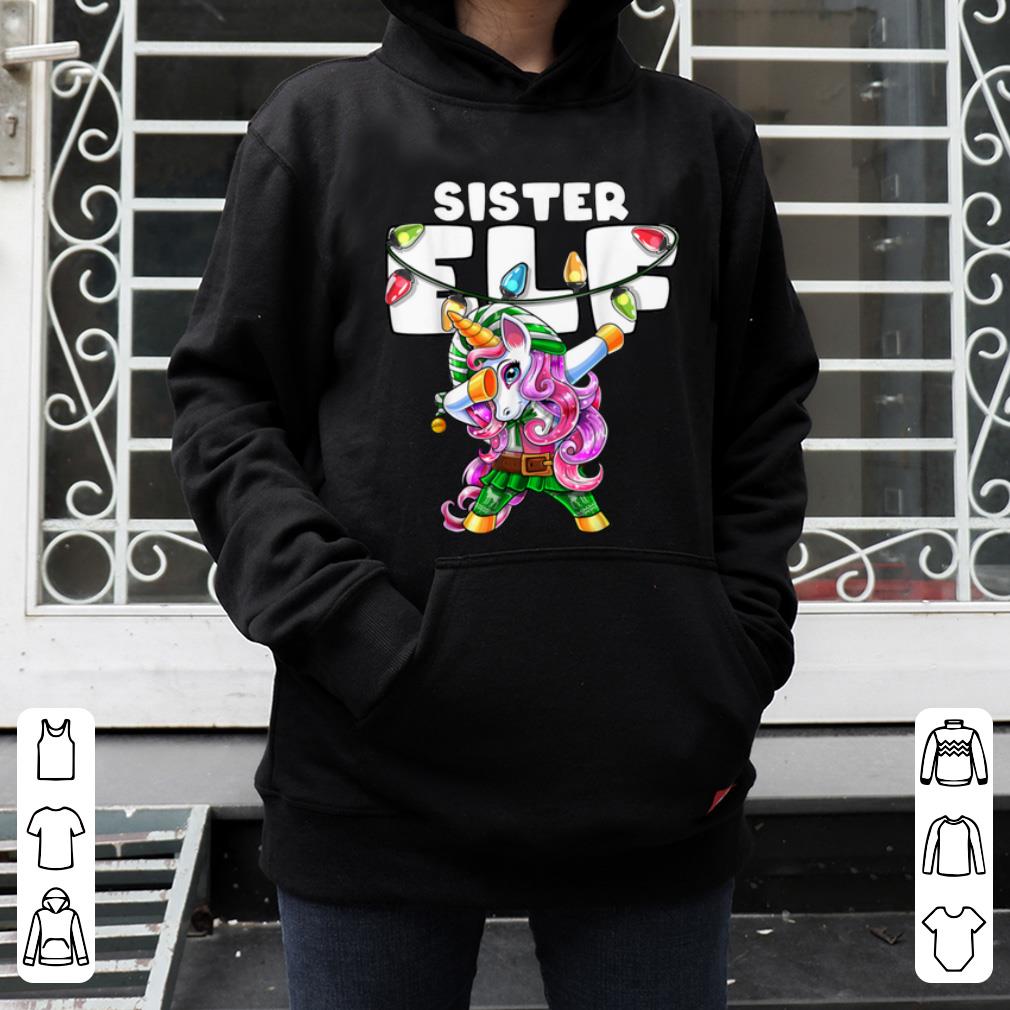 Official Sister Elf Christmas Dabbing Unicorn Costume Gift for Girls sweater 4 - Official Sister Elf Christmas Dabbing Unicorn Costume Gift for Girls sweater
